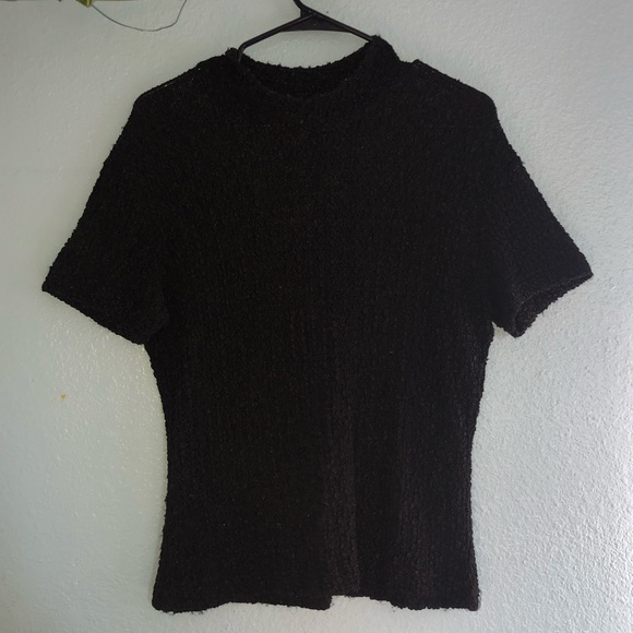 Vintage, Sheer Knit Turtle Neck Tee - Picture 2 of 2